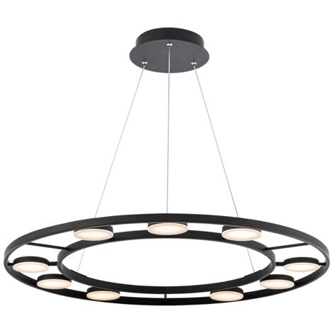 Lampada a sospensione LED Maytoni FAD Ø80 nera 63W