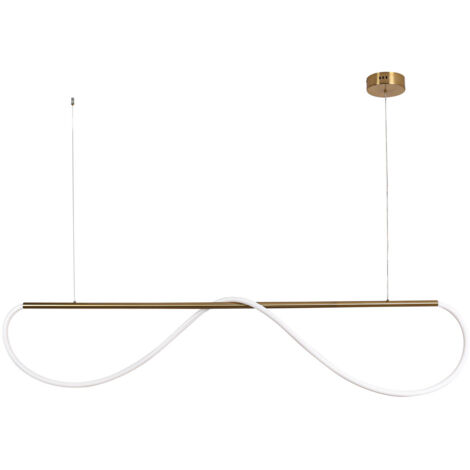 Lampada a sospensione LED Meleca 36W oro/bianco telecomando