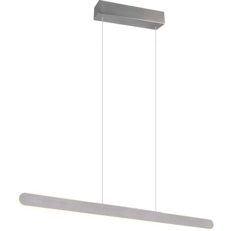 Lampada a sospensione LED, metallo, alluminio, L 100 cm, Helios