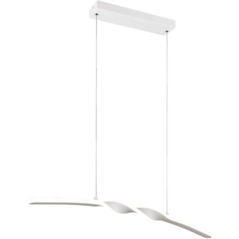 Lampada a sospensione LED, metallo, bianco, L 80 cm, Ginko
