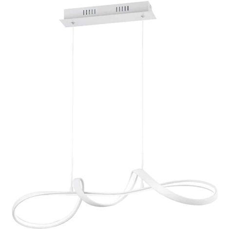Lampada a sospensione LED, metallo, bianco, L 80 cm, Perugia