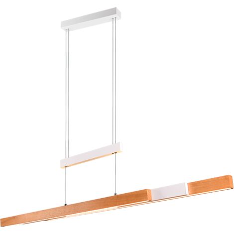 Lampada a sospensione LED, metallo, bianco opaco, 152x150x8,5 cm, Trajan