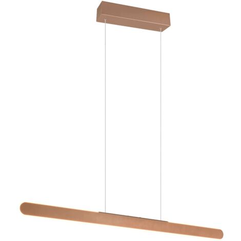 Lampada a sospensione LED, metallo, caffè, L 100 cm, Helios