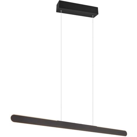 Lampada a sospensione LED, metallo, nero, L 100 cm, Helios