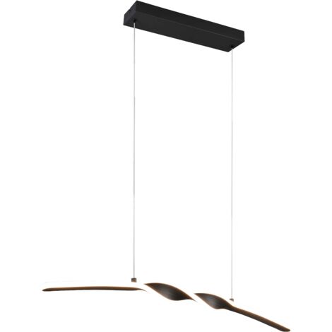 Lampada a sospensione LED, metallo, nero, L 80 cm, Ginko