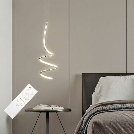Lampada a Sospensione LED moderno a spirale Dimmerabile 3 Tonalità Luce e Telecomando IP20 Oro