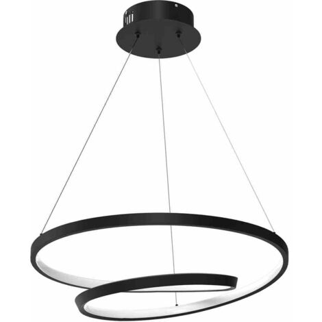 Lampada a sospensione LED nera 48W Ø50 Milagro Lucero