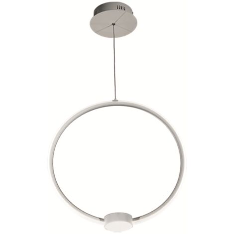 Lampada a sospensione Led OMEGA in metallo verniciato Bianco Grande 50 cm