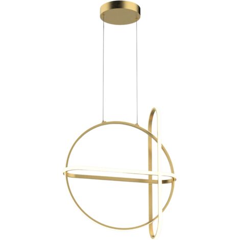 Lampada a sospensione LED ottone 3 luci Italux Cerrila