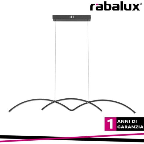 Lampada a sospensione LED Rabalux River nera 40W 4000K