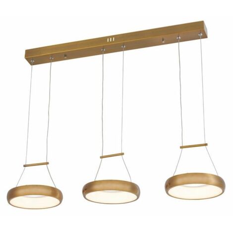 Lampada a sospensione LED Thea 3 anelli oro Reality