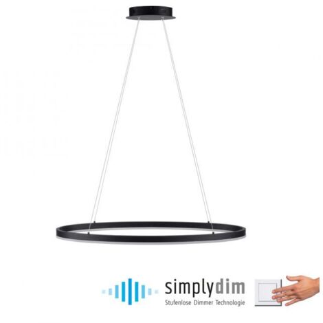 Lampada a sospensione LED Titus Paul Neuhaus 38W nera