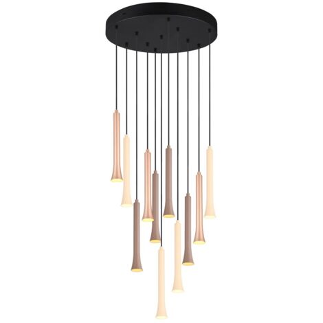 Lampada a sospensione LED Trio Fiato Ø40 bronzo/nero