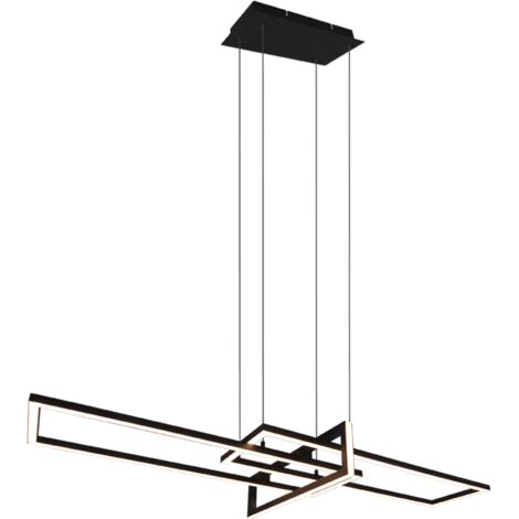 Lampada a sospensione LED Trio Salinas nera 110 cm
