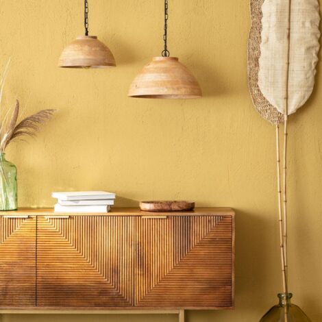 Lampada a Sospensione Legno Naisha M ILUZZIA Marrone