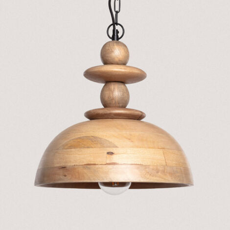 Lampada a Sospensione Legno Solstice ILUZZIA Naturale