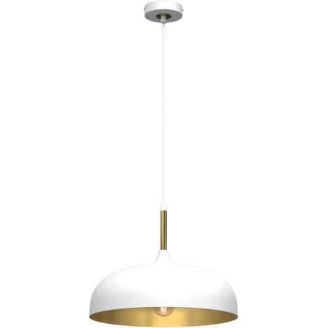 Lampada a sospensione LINCOLN BIANCO/ORO 1xE27 35cm