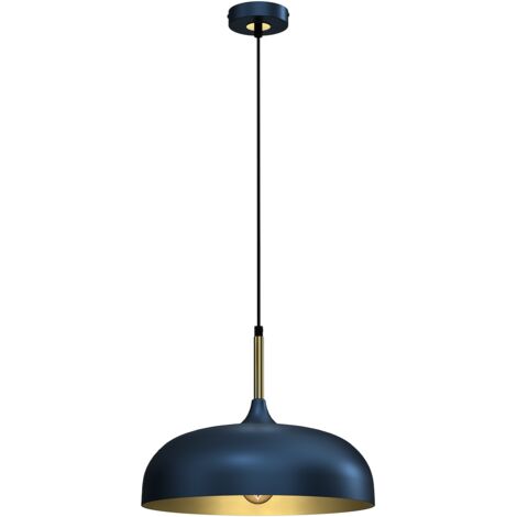 Lampada a sospensione LINCOLN BLU/ORO 1xE27 35cm