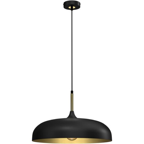 Lampada a sospensione LINCOLN NERO/ORO 1xE27 45cm