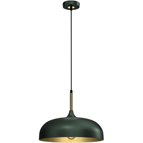 Lampada a sospensione LINCOLN VERDE/ORO 1xE27 35cm