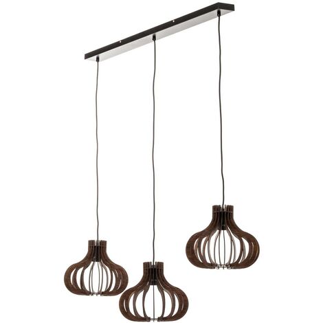 Pompu Plafoniera LED Legno chiaro, Nero H3564486