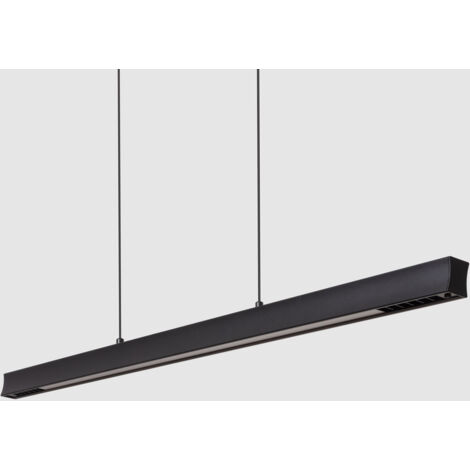Lampada a Sospensione Lineare LED 42W Alluminio CCT Doppia Luce Funky Chic Nero Selezionabile (Caldo-Naturale) 2700K - 3500K - 4000K