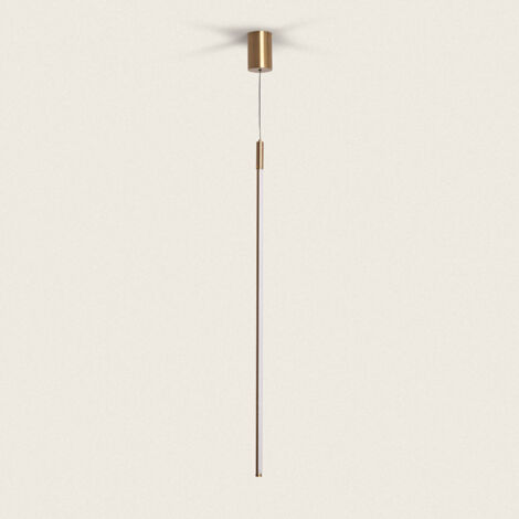 LEDKIA Lampada a Sospensione Lineare LED 9W Regolabile in Altezza Metallo Adaya Oro