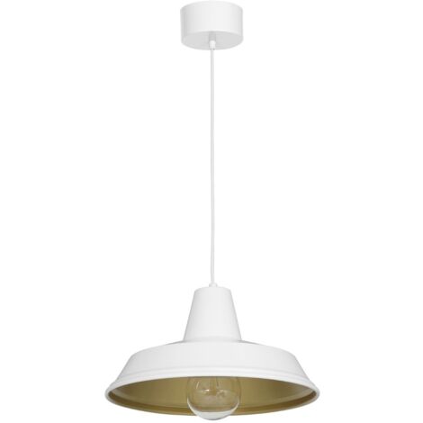 Lampada a sospensione loft bianca oro Class E27 Luminex