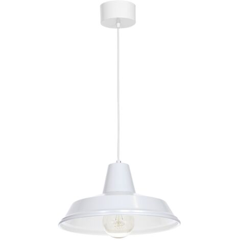 Lampada a sospensione loft Class bianca Ø36 E27 Luminex