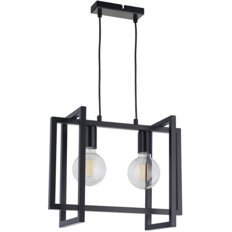 Lampada a sospensione loft Eden nera 2xE27 Sigma Lighting
