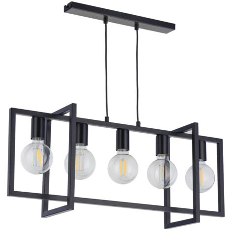 Lampada a sospensione loft Eden nera 5xE27 Sigma Lighting