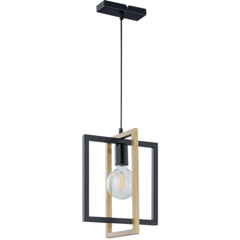 Lampada a sospensione loft Eden nero-oro 1xE27 Sigma