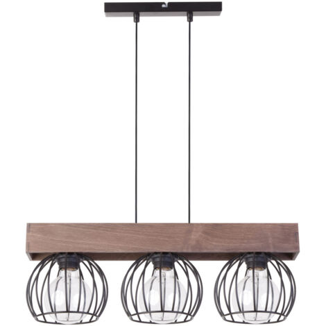 Lampada a sospensione loft Milan 3 luci nero Sigma
