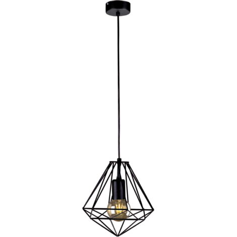 Lampada a sospensione loft nera E27 Kaja Marko K-4018