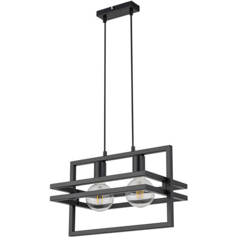 Lampada a sospensione loft nera Merci 2xE27 Sigma Lighting