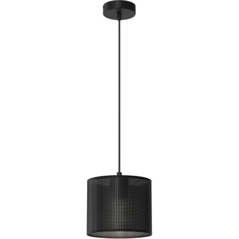 Lampada a sospensione Loft Shade nera Ø18 E27 Luminex