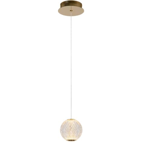 Lampada a sospensione Lucide Cintra sfera oro LED 4,2W