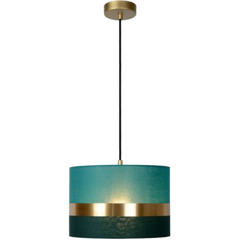 Lampada a sospensione Lucide Extravaganza verde oro E27