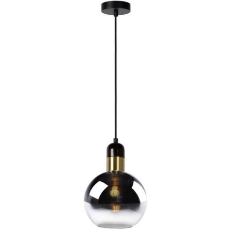 Lampada a sospensione Lucide Julius Ø20 nera E27 40W