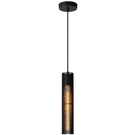 Lampada a sospensione Lucide Lionel nera E27 40W Ø6,5
