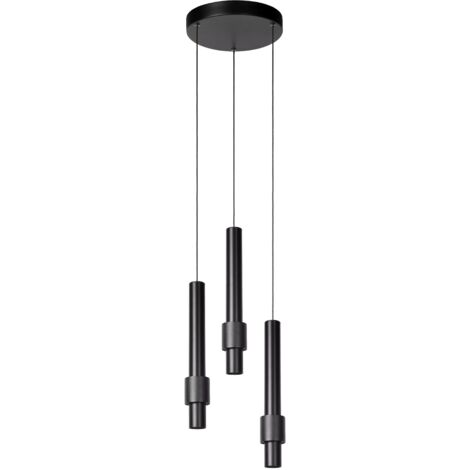 Lampada a sospensione Lucide Margary LED 3 luci nera