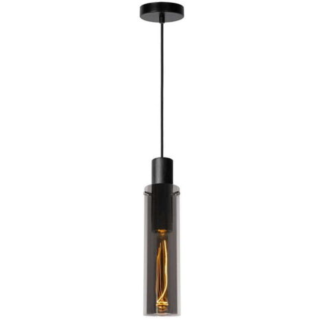 Lampada a sospensione Lucide Orlando nera E27 40W Ø10cm