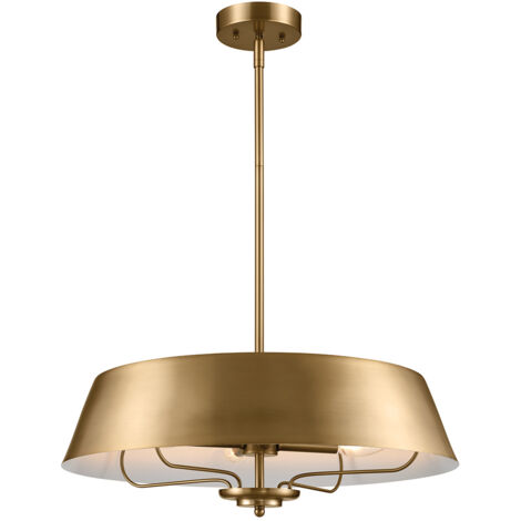Lampada a sospensione Luella Kichler ottone Ø56 4xE14