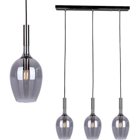 Lampada a sospensione LUGANO SMOKED 3xE14