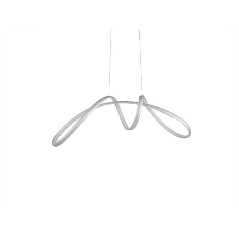 Lampada a sospensione LUMEN a LED in metallo Silver Grande 110 cm