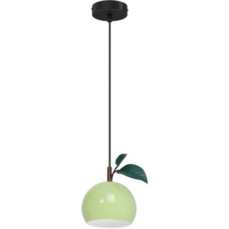 Lampada a sospensione Luminex Apple verde metallo E27 15W