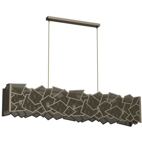 Lampada a sospensione Luminex Camo oro titanio 5xE27
