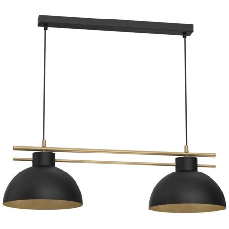 Lampada a sospensione Luminex Estate 2 luci nero oro