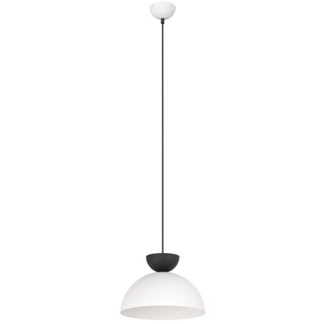 Lampada a Sospensione Lunaro, Metallo, Bianco, Nero, 30x140x30 cm