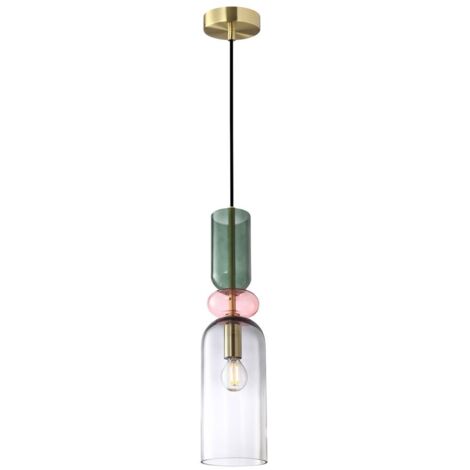 Lampada a sospensione Manso vetro multicolor Italux